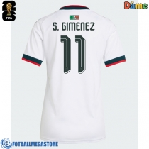 Fotballdrakt Dame Mexico Santiago Gimenez #11 Bortedrakt VM 2026 Kortermet